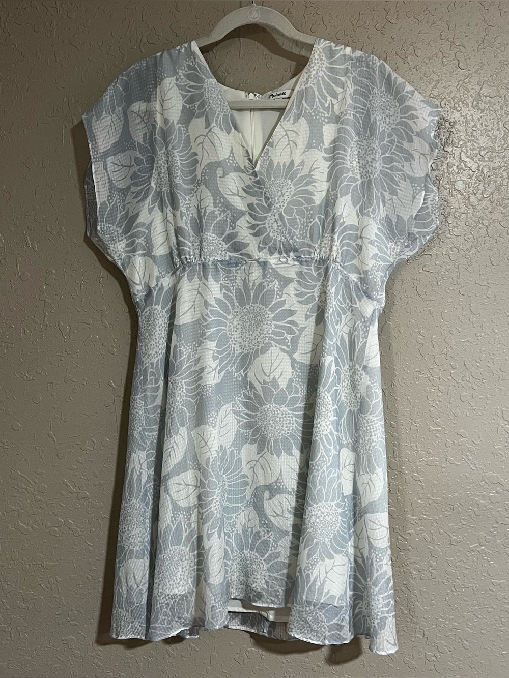 Madewell Crossover Mini Dress In Sunflower Season Size 14